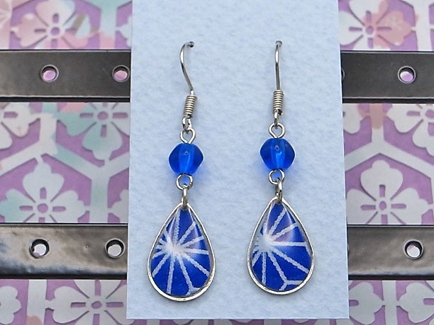 レジン・フックピアス雫「六壬」