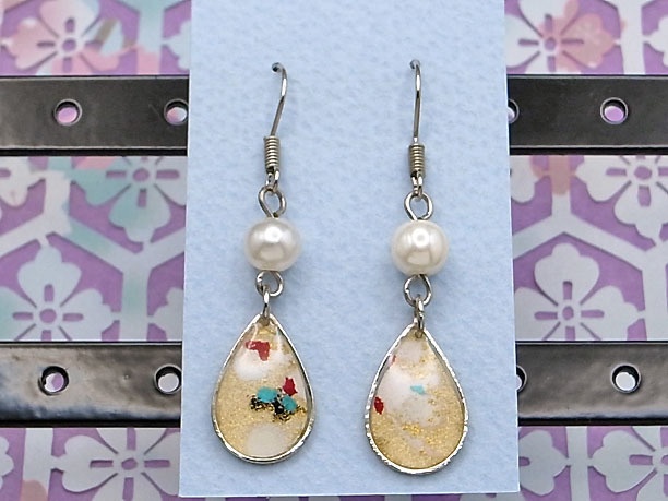 レジン・フックピアス雫「六壬」