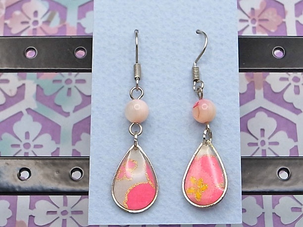 レジン・フックピアス雫「六壬」