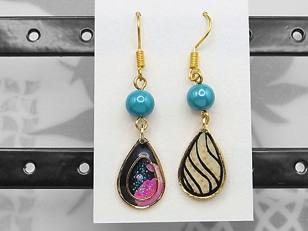 レジン・フックピアス雫「夜天」