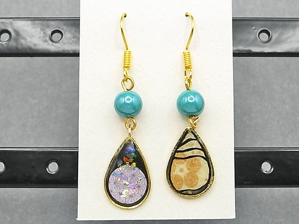 レジン・フックピアス雫「夜天」