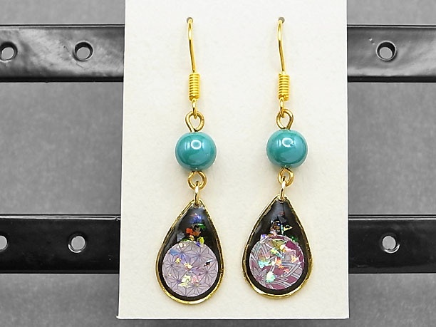 レジン・フックピアス雫「夜天」