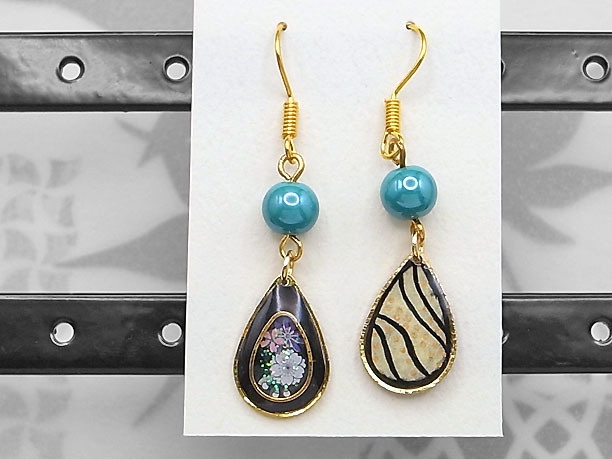 レジン・フックピアス雫「夜天」