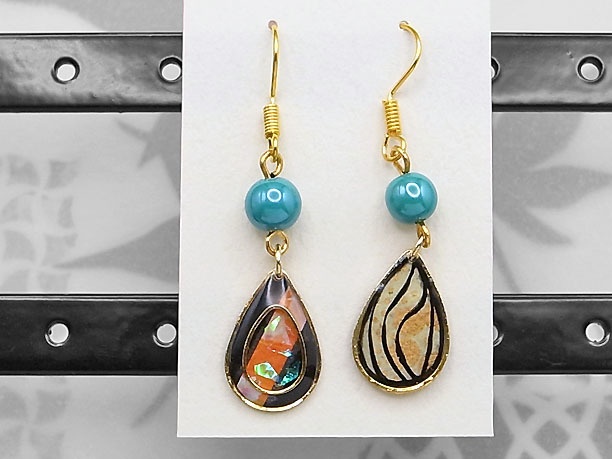 レジン・フックピアス雫「夜天」