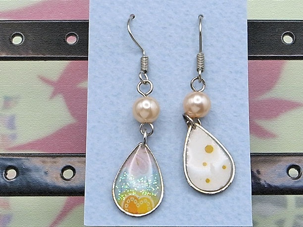 レジン・フックピアス雫「氷解」