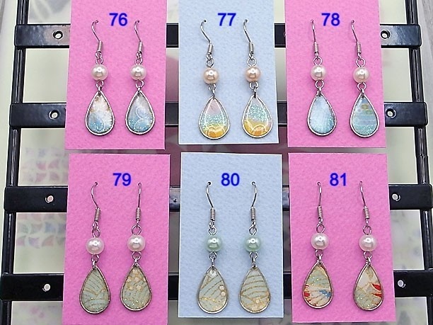 レジン・フックピアス雫「氷解」