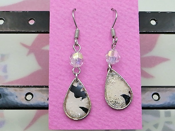 レジン・フックピアス雫「雨水」