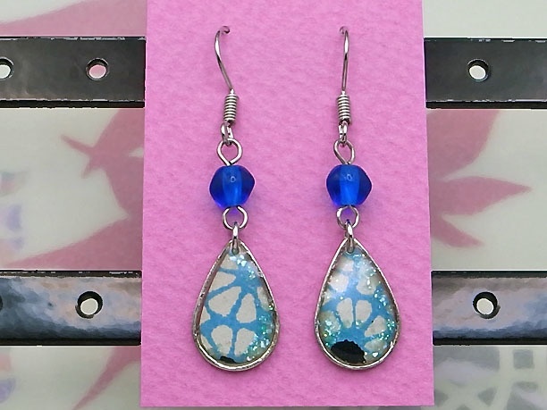 レジン・フックピアス雫「雨水」