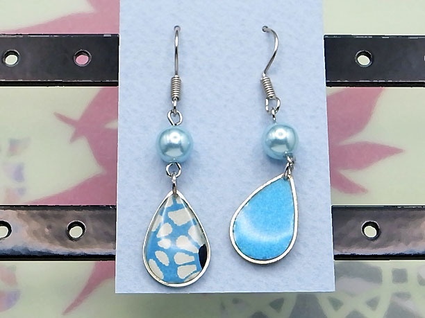 レジン・フックピアス雫「雨水」