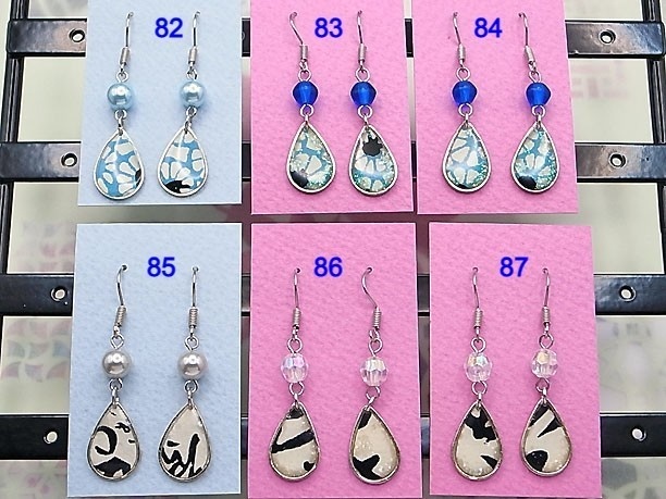 レジン・フックピアス雫「雨水」