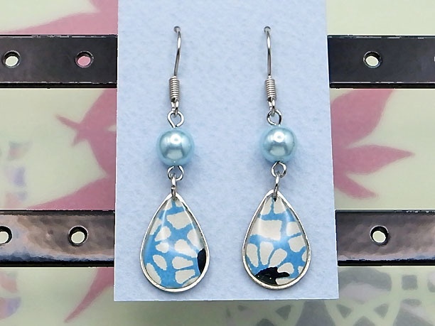 レジン・フックピアス雫「雨水」