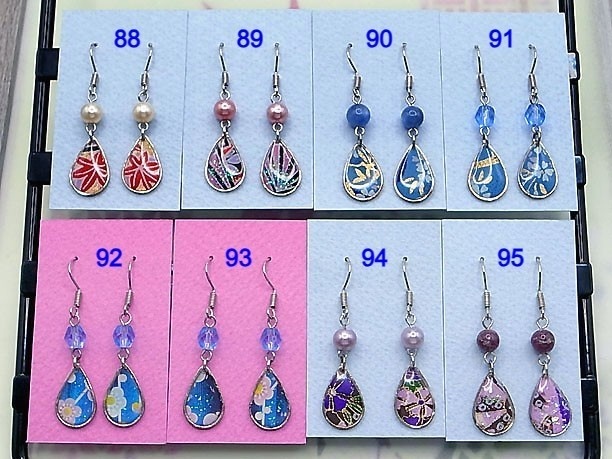 レジン・フックピアス雫「銀湾」