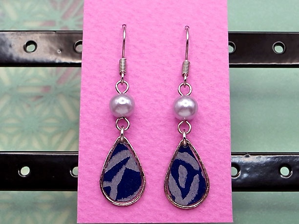 レジン・フックピアス雫「済美」