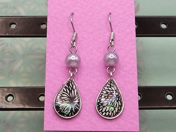 レジン・フックピアス雫「済美」