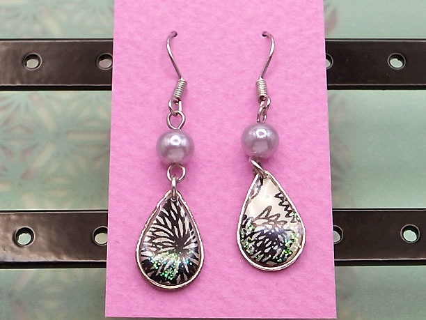 レジン・フックピアス雫「済美」