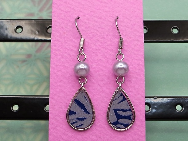 レジン・フックピアス雫「済美」