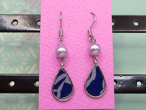 レジン・フックピアス雫「済美」