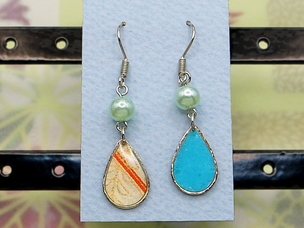 レジン・フックピアス雫「思慧」