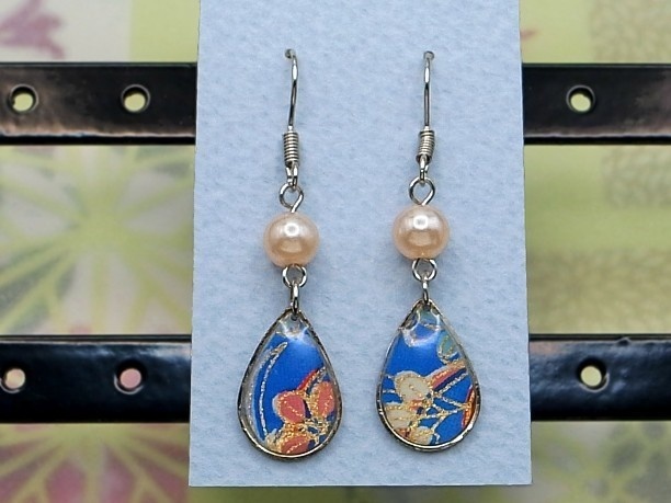 レジン・フックピアス雫「思慧」