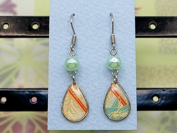 レジン・フックピアス雫「思慧」