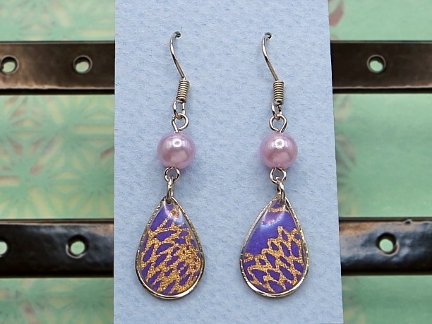 レジン・フックピアス雫「碧霄」