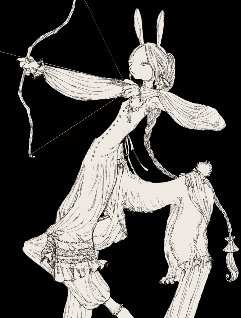 兎の狩人【ドローイング原画】