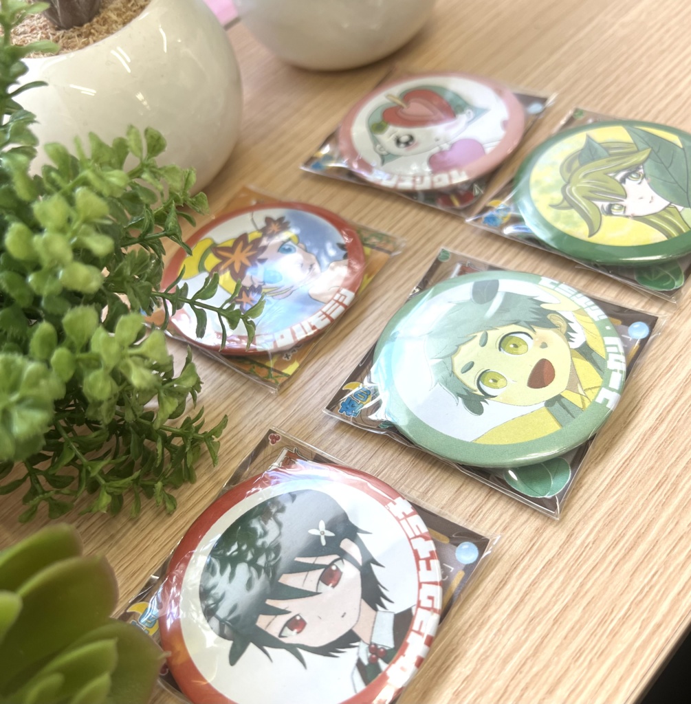 夜の戸ノ宮植物園 キャラクター缶バッチ