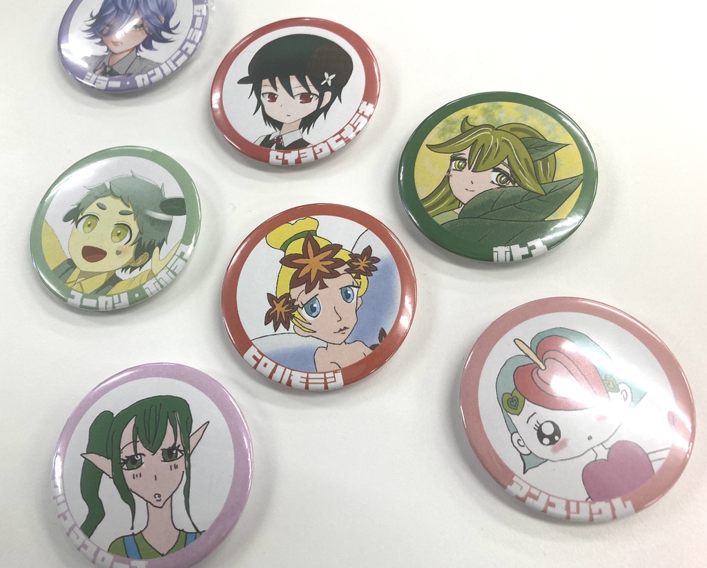 夜の戸ノ宮植物園 キャラクター缶バッチ