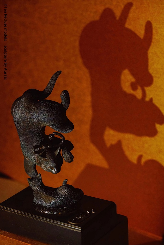 絵鏡台合かゝ身 みみずく・獅子・般若面(kit & 塗装済完成品)