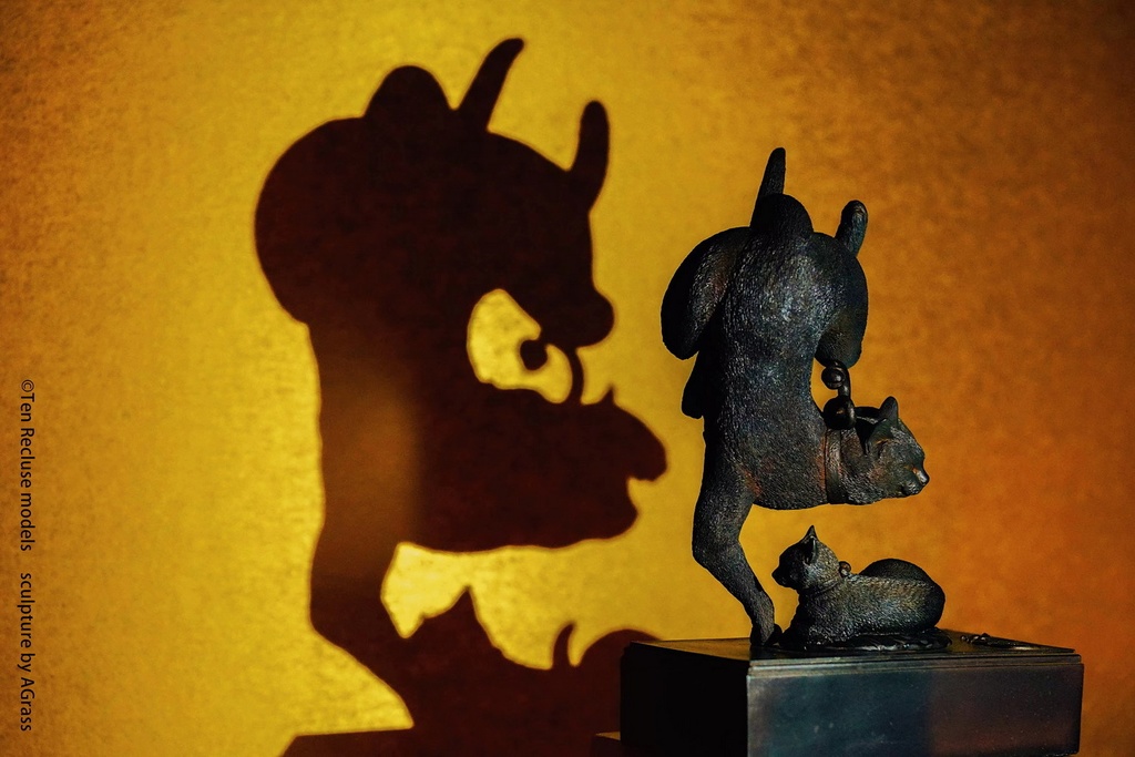 絵鏡台合かゝ身 みみずく・獅子・般若面(kit & 塗装済完成品)