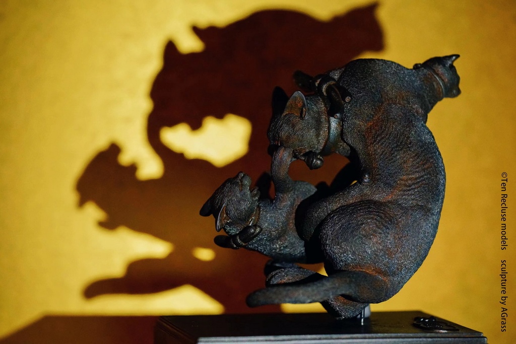 絵鏡台合かゝ身 みみずく・獅子・般若面(kit & 塗装済完成品)