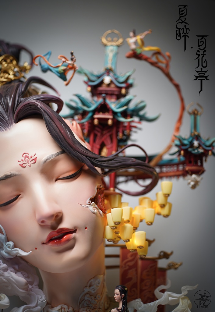 Summer Drunken Beauty——Flowery Pavilion(painted version)