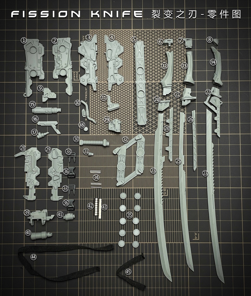 1/6 FISSION KNIFE分裂の刃 (1/6可動人形用武器付属品kit)