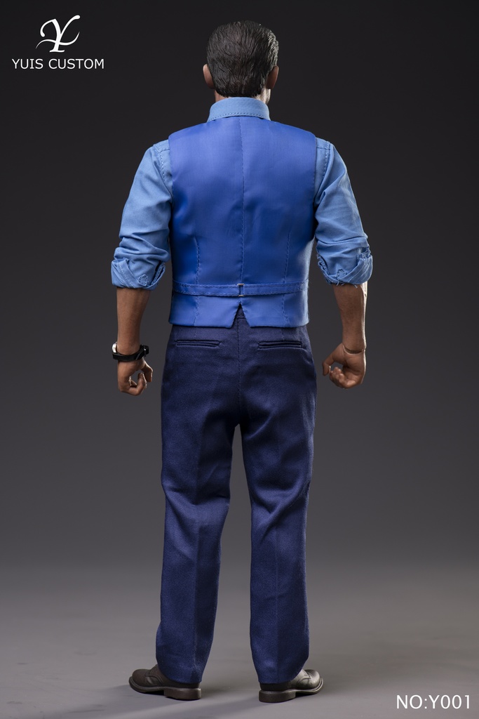 Blue Vest Suit Y001 (Ben Affleck) (1/6可動人形) (頭部彫刻は含まれない)