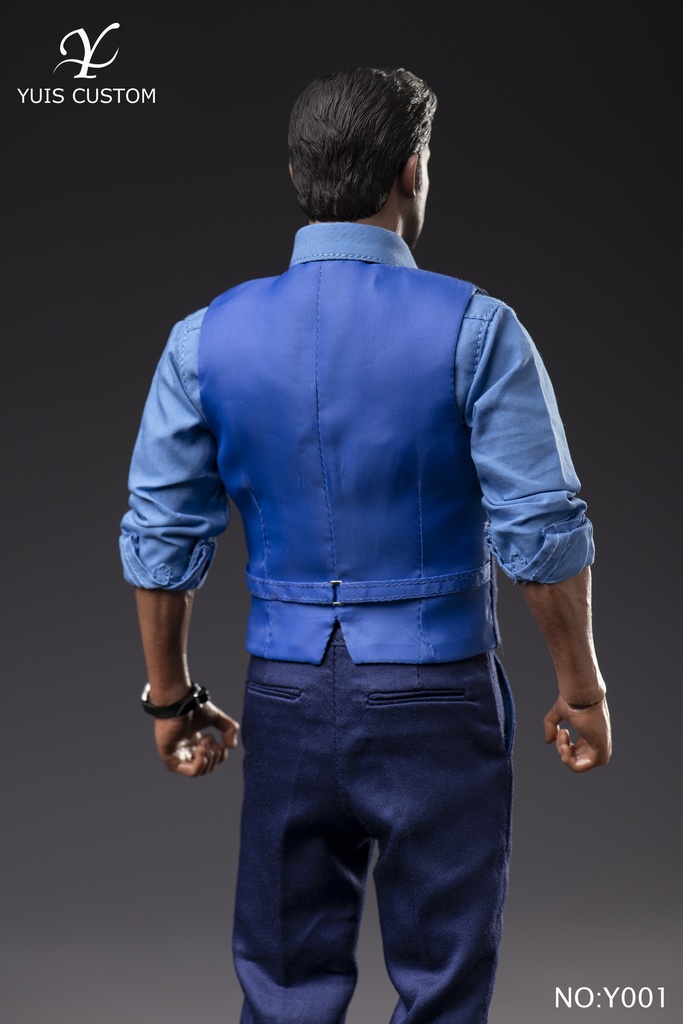 Blue Vest Suit Y001 (Ben Affleck) (1/6可動人形) (頭部彫刻は含まれない)