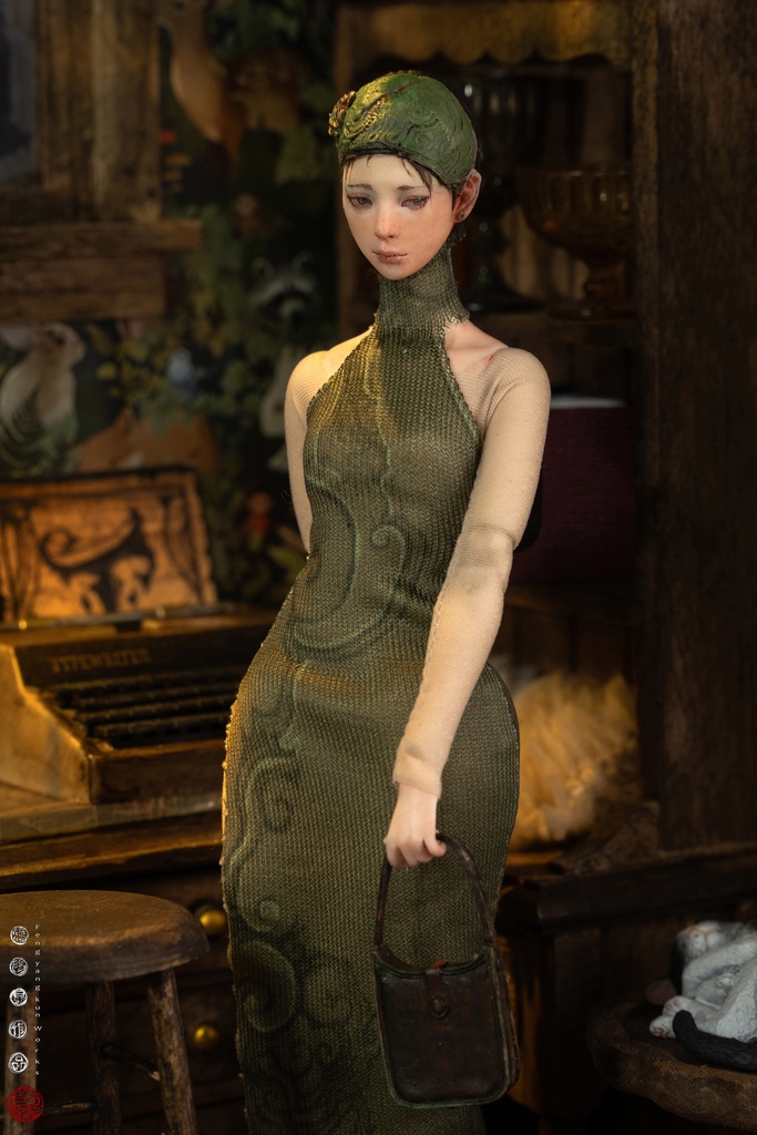 未知のヒジャブ・少女——部屋の片隅 (塗装済完成品) (1/12)