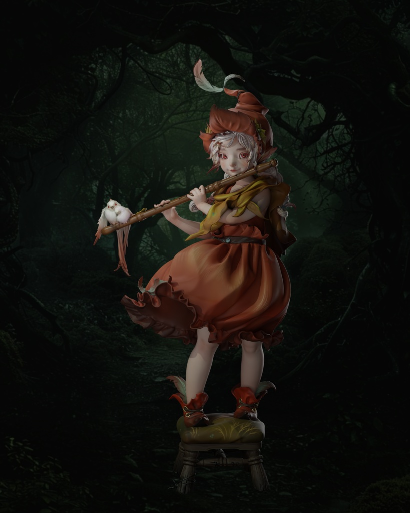 シリーンの葦原の独奏 Syrinx’s Solo (kit)