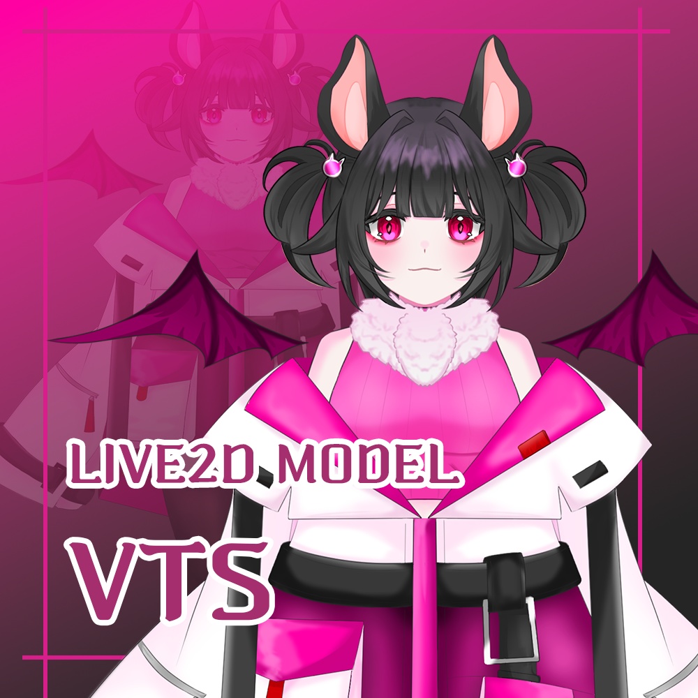【汎用モデル/Live2Dモデル】コウモリちゃん【VtubeStudio対応】