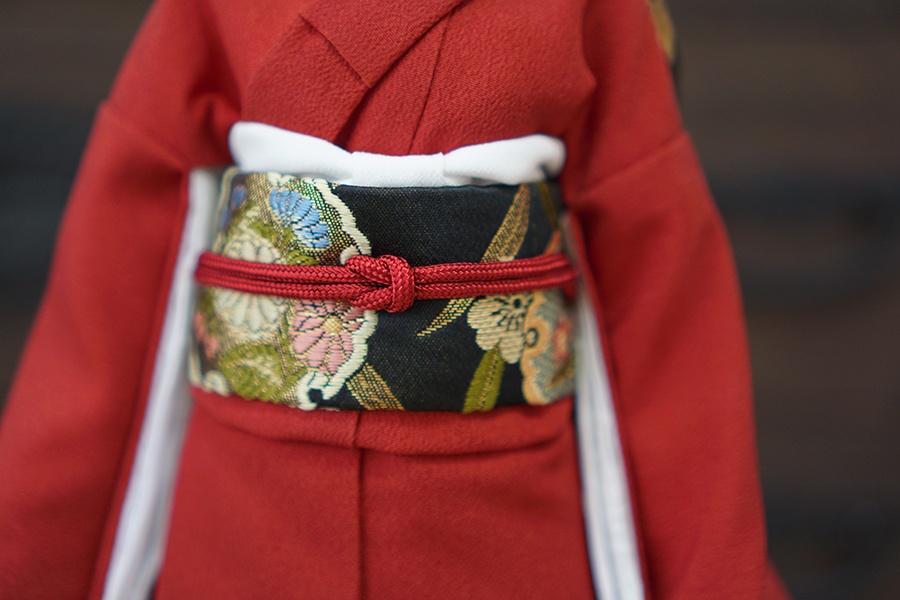 花柄 赤振袖set.