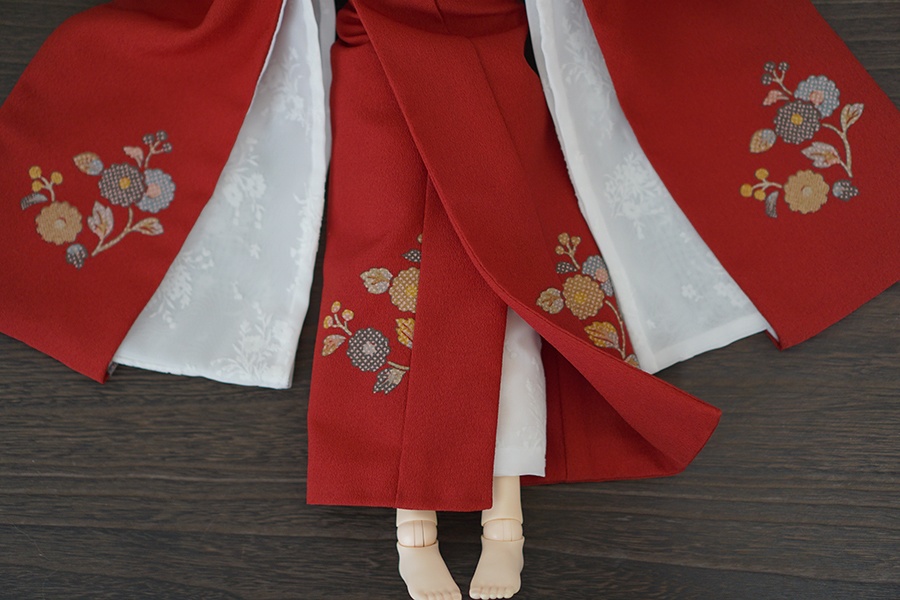 花柄 赤振袖set.