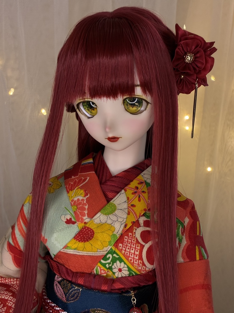 1/3ドール用(DD.オビツ50etc)|つまみ細工髪飾り