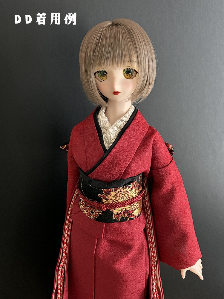 色無地振袖セット<赤>