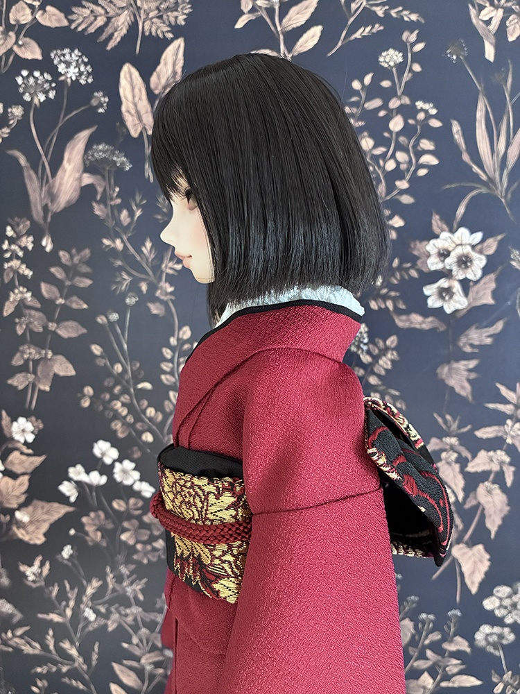 色無地振袖セット<赤>