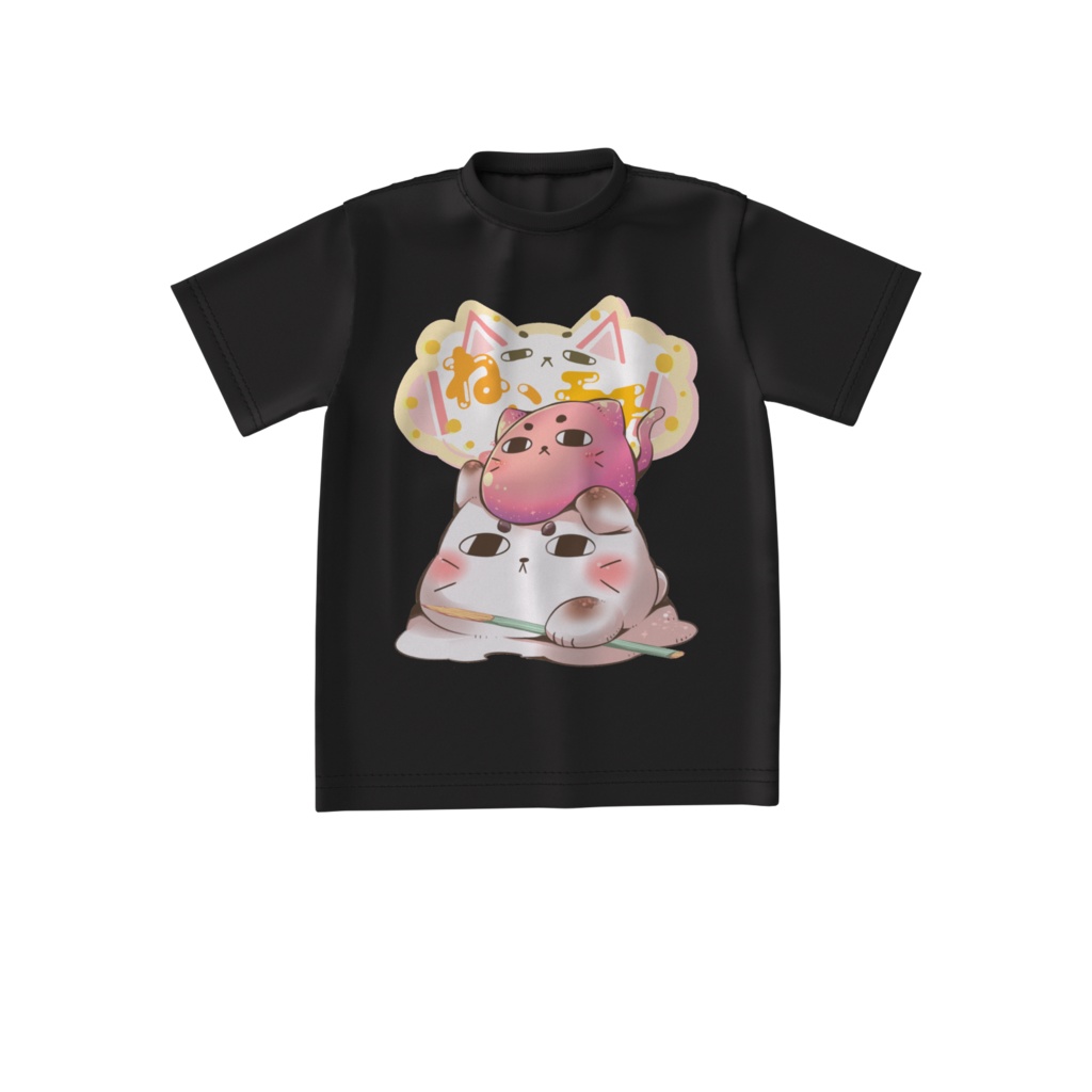 ねこモチ ビッグシルエットTシャツ