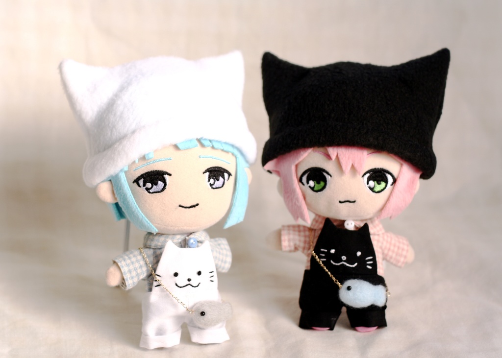 【16cmぬい服】ねこちゃんシリーズ・ねこ耳フリース帽子