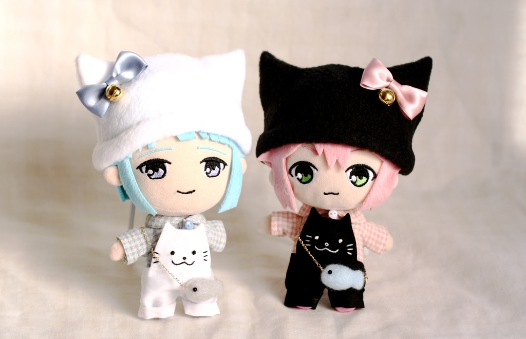 【16cmぬい服】ねこちゃんシリーズ・ねこ耳フリース帽子