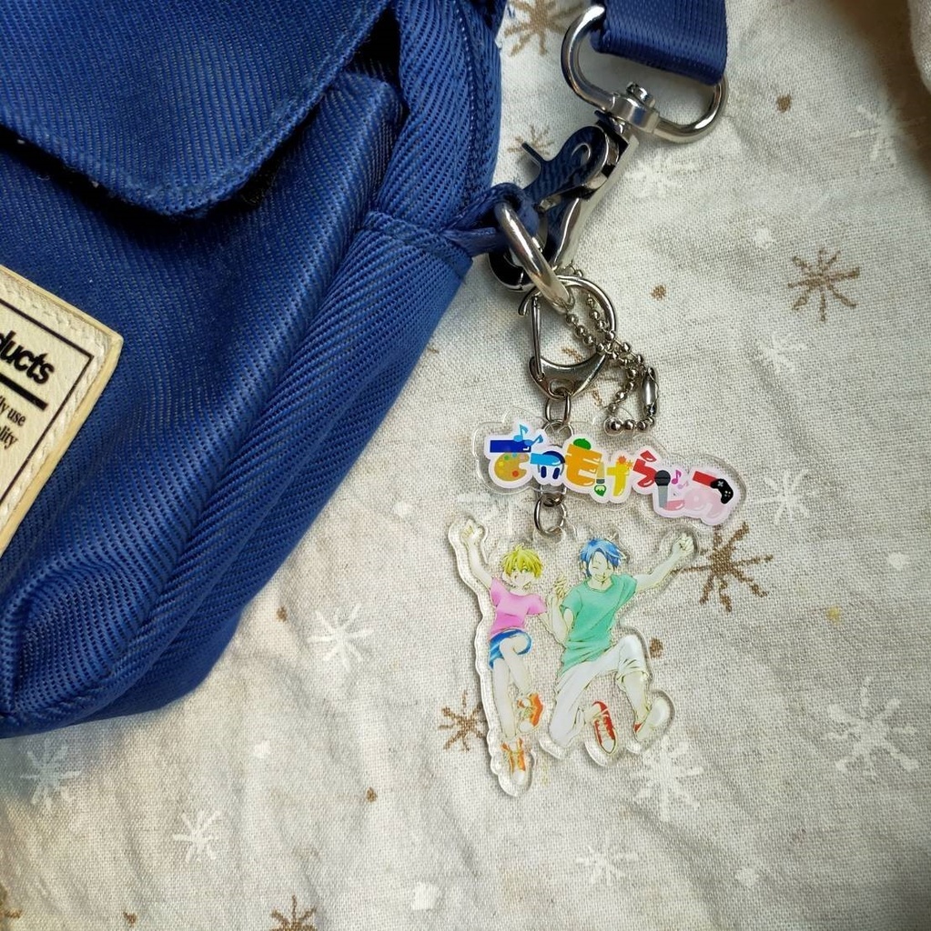 『ポメ』『ぱちくり』『三周年でーもげ』『でーもげらじおロゴ』アクリルキーホルダー