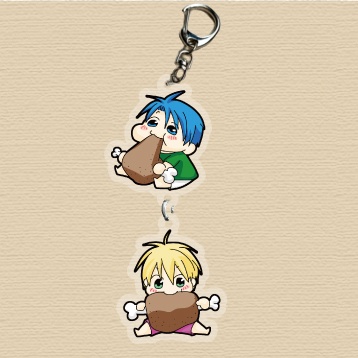 お肉でーもげ二連アクリルキーホルダー