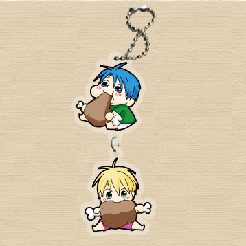 お肉でーもげ二連アクリルキーホルダー