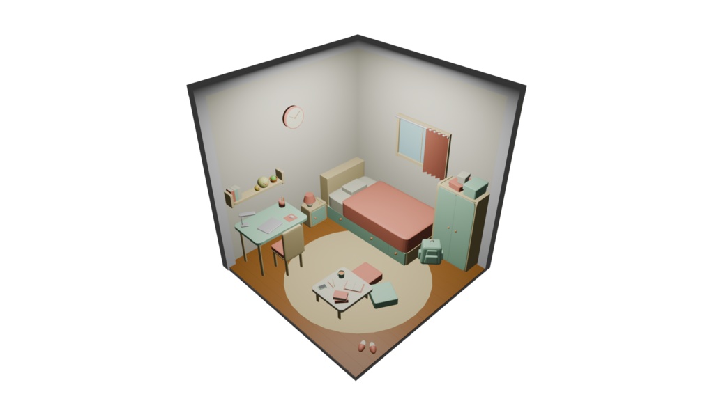 パステルカラーのお部屋